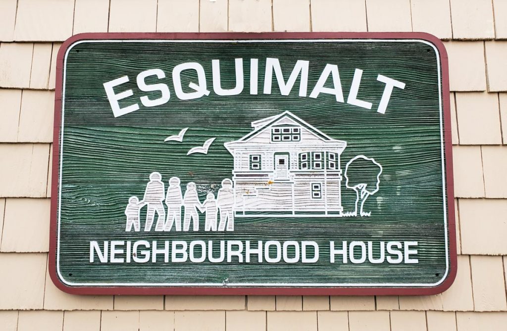 image of Esquimalt Neighbourhood House sign