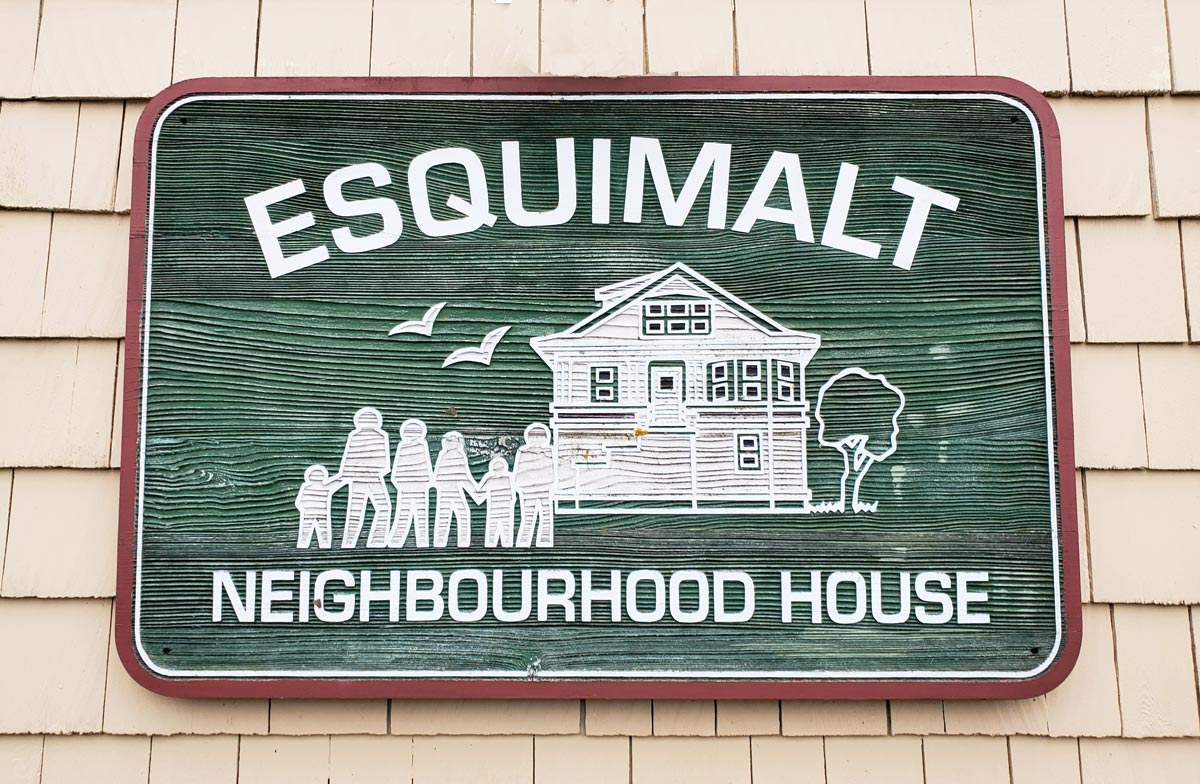 image of Esquimalt Neighbourhood House sign